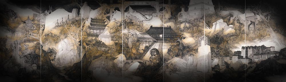 长河 2017年 900x246cm