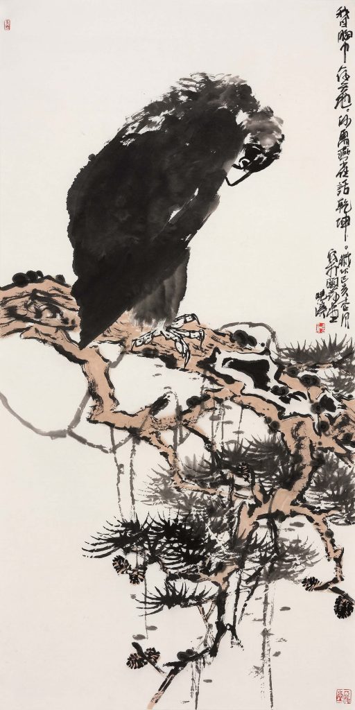 我自胸中存天地，何须燕雀话乾坤 68X136cm