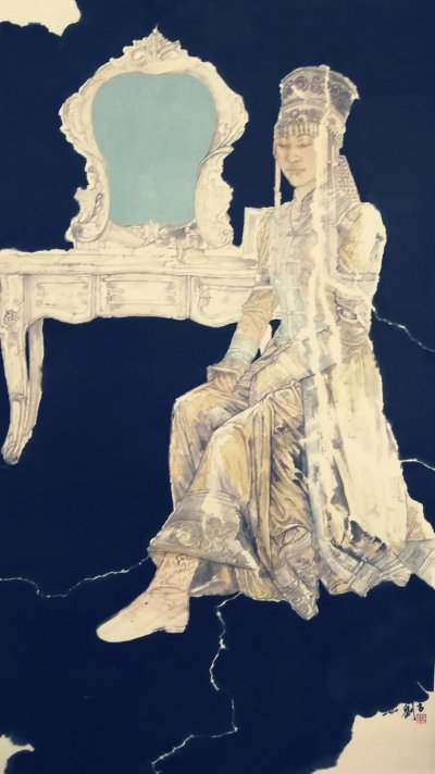 《幽·蒙古族之三》 180x96cm