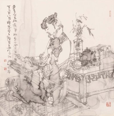 《丹青写入梅溪笔》68x68cm 2020
