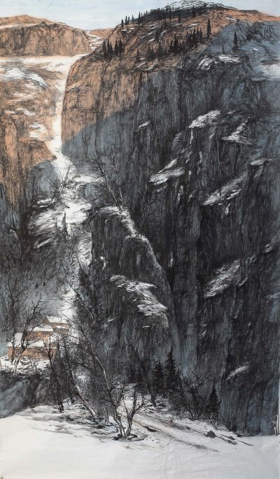 《太行初雪》240x124cm