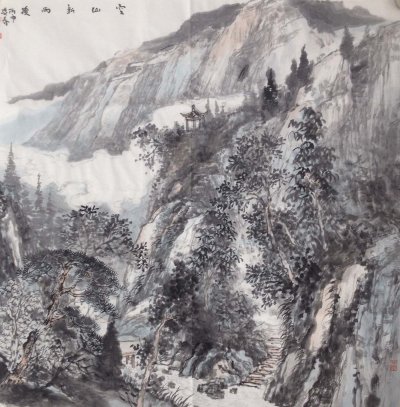 《空山新雨后》69x69cm
