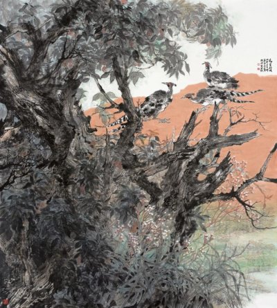 《初夏的风》 230x192cm  纸本设色